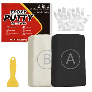Epoxy Putty, 10oz / 280g Fast Repair Epoxy Clay, High Strength 2 Part Filler Putty for Sculpting, Modeling, Crafting, All Purpose Pool Clay for Bonding Plastic Metal Ceramic  Tile Glass (Black)