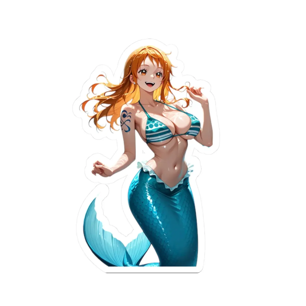 LoveNami4Life - Cute Nami Waifu Sticker Anime Mermaid