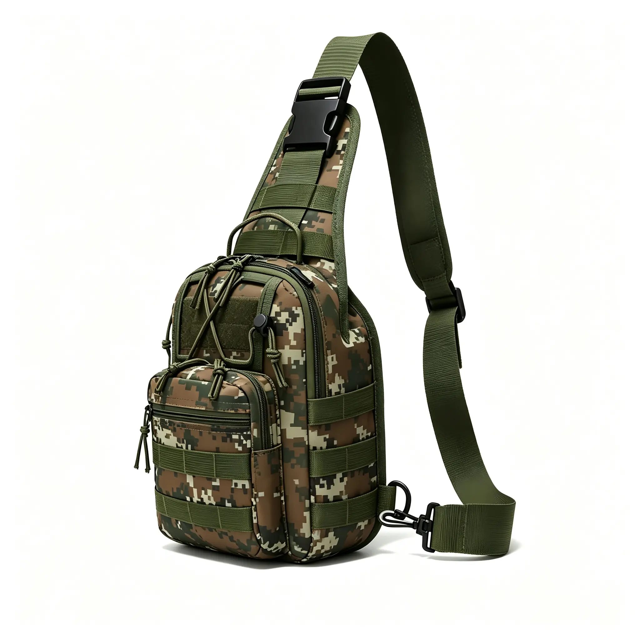 Men's Waterproof Multifunctional Military Tactical Cloth Camouflage Sling Crossbody Bag - Casual Single  Backpack for Outdoor Daily Commute, Multiple Colors, 1 Size shoulder