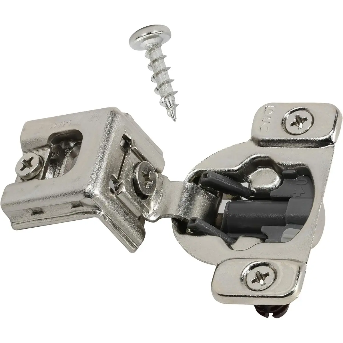 Soft Close 105 Degree 2 Cam Press-in Face Frame Concealed Cabinet Hinge, 6-Way Adjustable, 2 Pack
