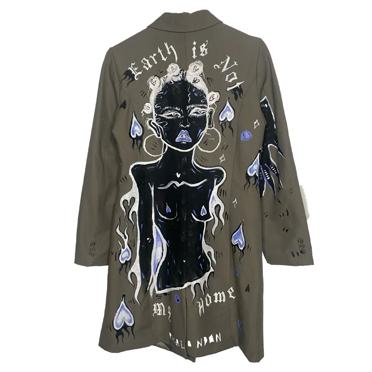 ‘Not My Home’ Hand Painted Blazer