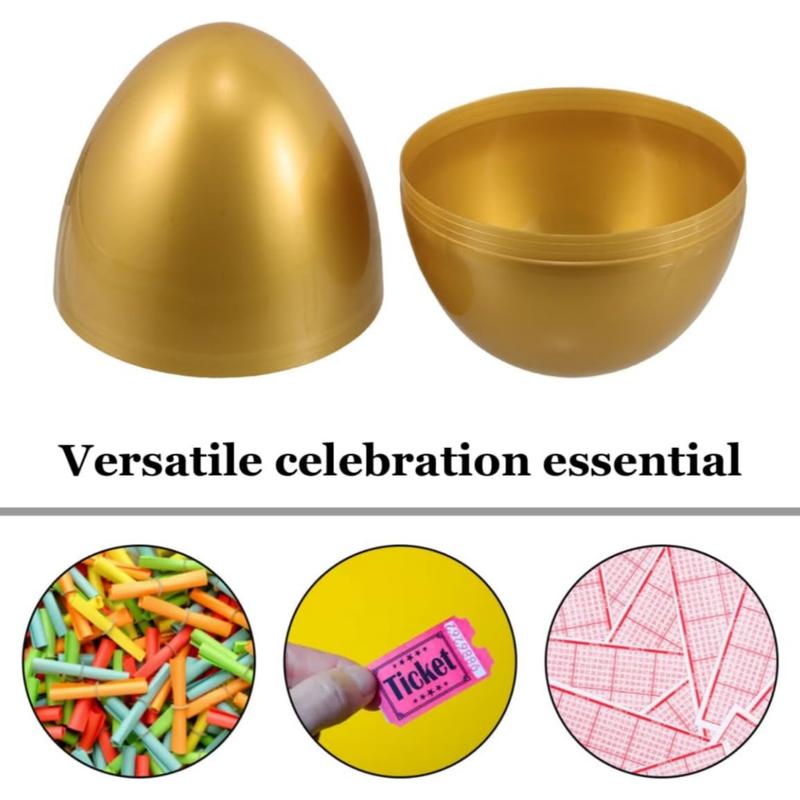 Large 12 Inch Plastic Easter Egg Party Favor, Empty Eggs for Filling Easter Gifts, Multi-Item Party Gift Pack