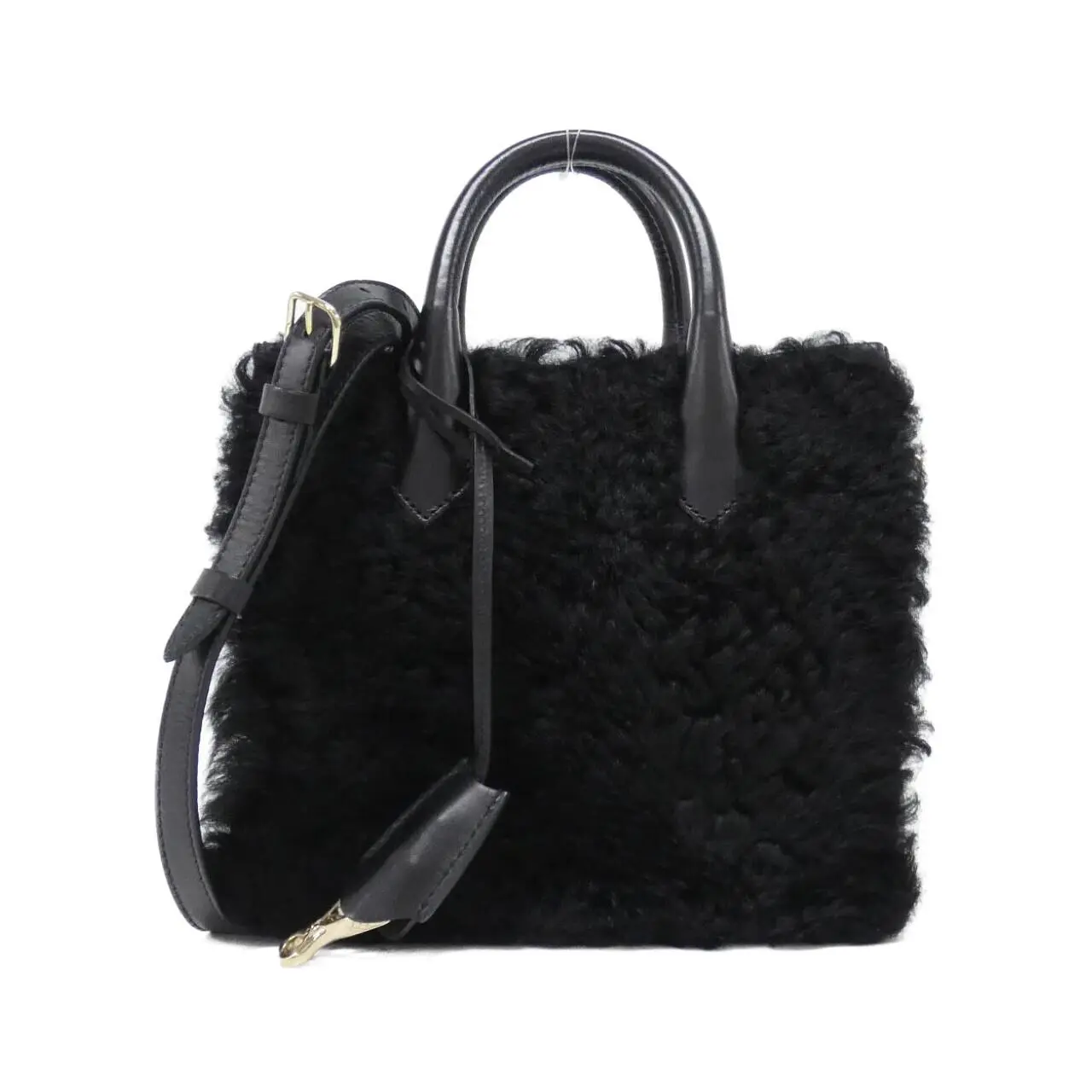 Pre-owned Balenciaga Calfskin Shoulder Bags Padlock Mini All Afternoon Leather Bag
