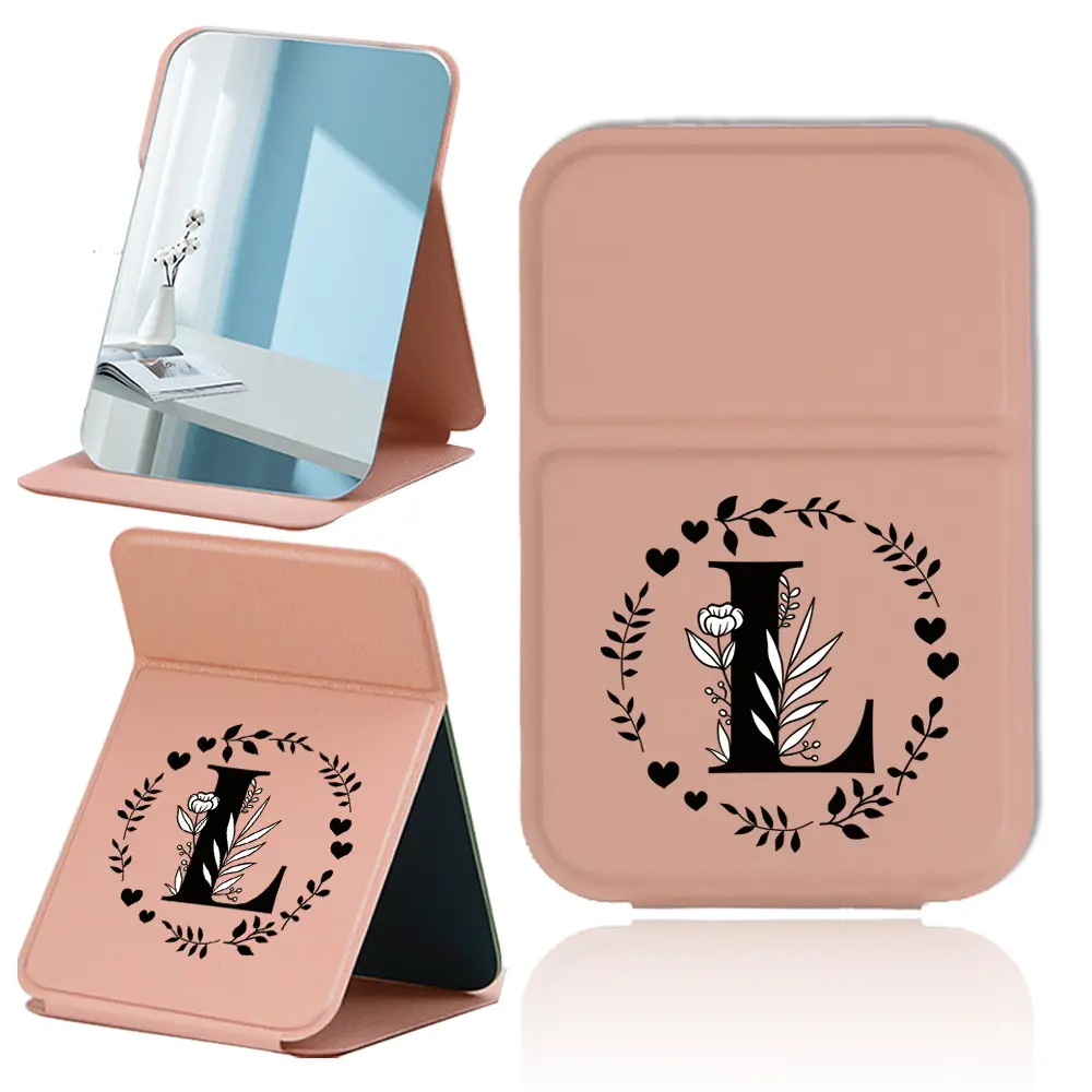 Foldable Office Desk Makeup Vanity Mirror, Adjustable HD Handheld Tool, Portable Dustproof Design, Ideal for Women & Daily Use, Adjustable Trifold Mirror, Travel Makeup Mirror
