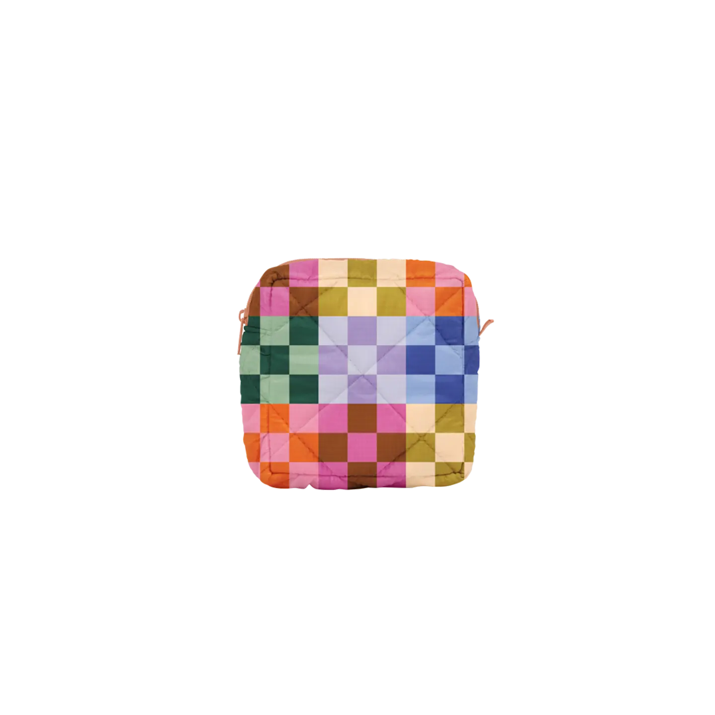 Bold Checker Puffy Mod Pouch