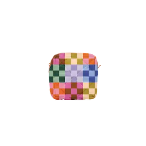 Bold Checker Puffy Mod Pouch