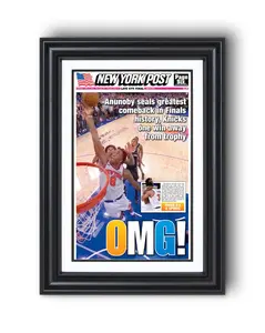 2026 New York Basketball “OMG!” OG Anunoby Game-Winner Tip Game 4 Finals UnFramed Newspaper