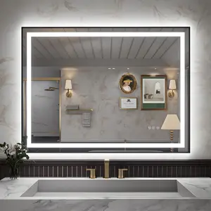 Apex-B 48x36in Vanity Mirror with Lights for Bathroom Wall,Framed LED Bathroom Mirror,Anti-Fog,Shatter-Proof,ETL Listed