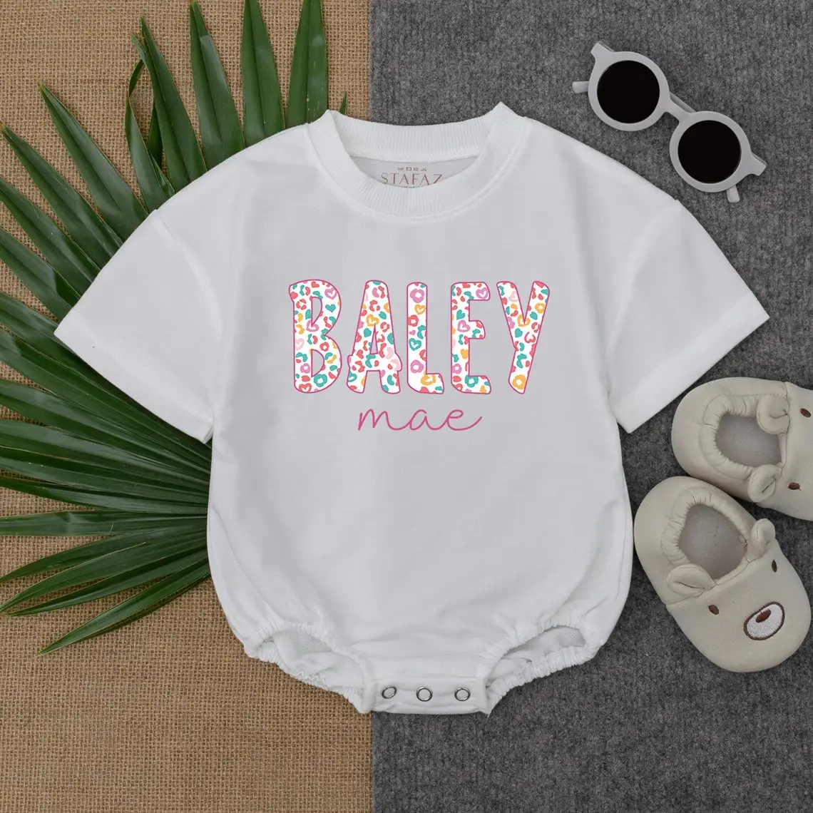 Customized Name Baby Romper,Sweatshirt Bodysuit, Personalized Bubble Romper, Baby Shower Gift, Minimalist Baby Birthday, Baby Christmas Gift