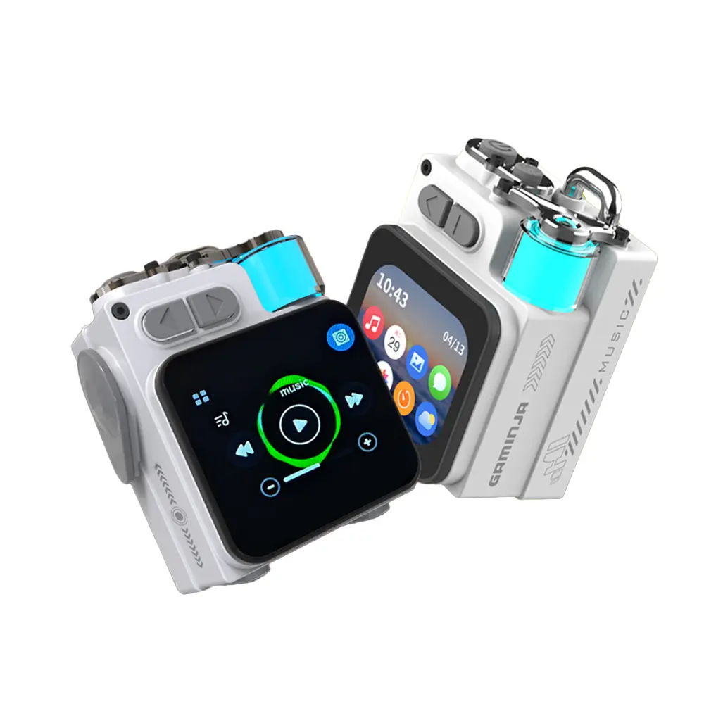 YLW GAMINJA Compact Wireless Speaker - Rechargeable Speaker System with Button Control, Clip, RGB Lights, Stereo Radio, USB Connection, Portable for Outdoor Sports & Home/Office Use