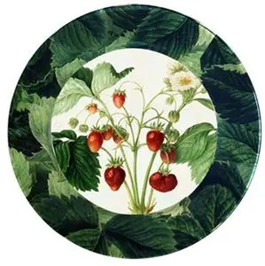 P1409 Strawberry 3 Decoupage Plate