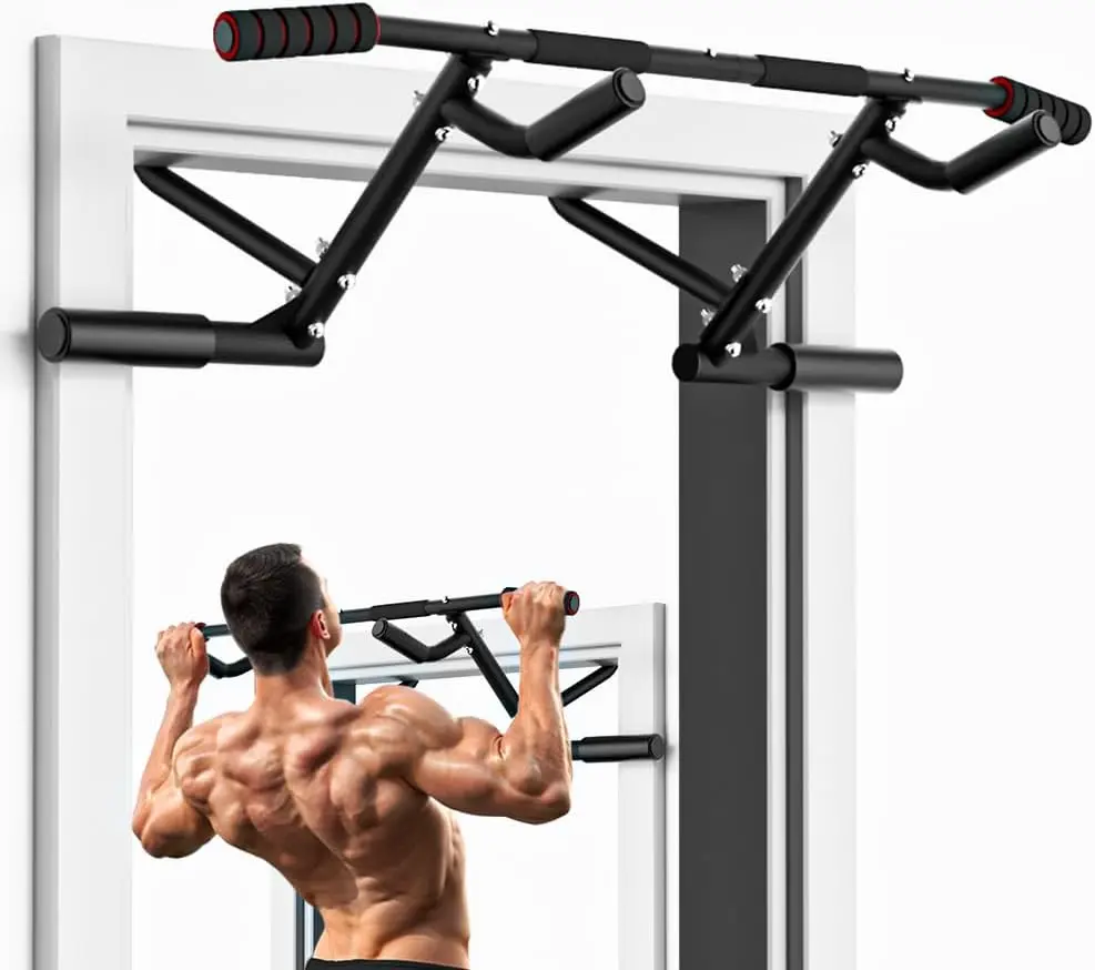 2026 Upgrade Multi-Grip Pull Up Bar for Doorway - 460 lbs Heavy Duty Chin-Up Bar for Home Gym Exercise, Door Frame Pull Up Bar for Almost All Doors