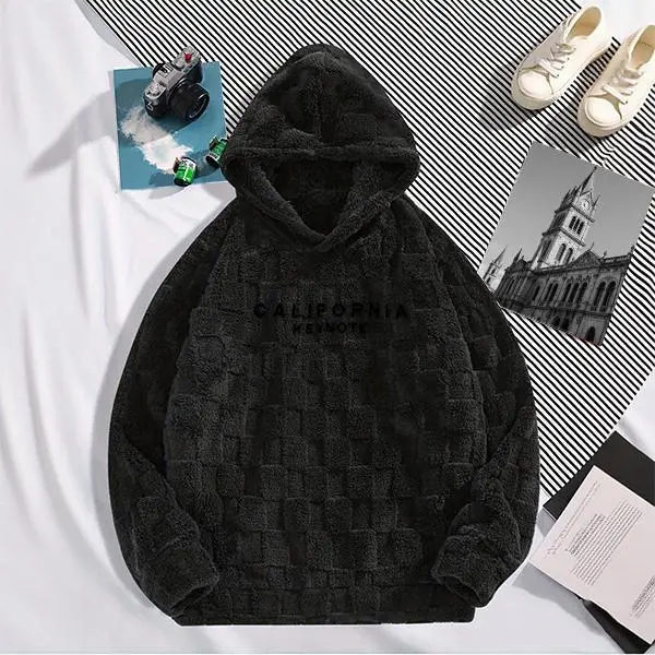 Men's California Embroidered Fleece Hoodie, Casual Long Sleeve Pullover Sweatshirt with Soft, Warm Thermal Design, Sweatshirts, Menswear, Hoodie Sweatshirt,sohochic