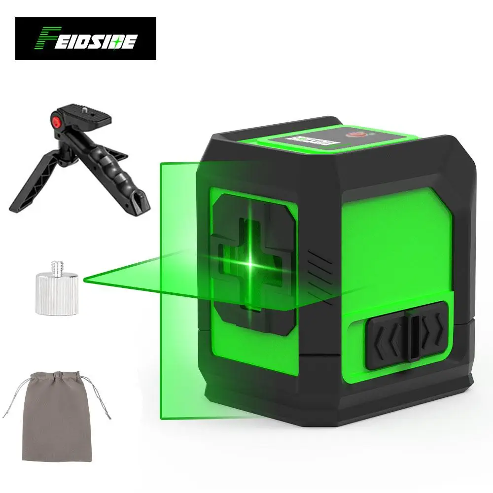 Portable 2 Line Laser Level, Batteries Required Self Leveling Laser Level, Laser Level Tool with Portable Bag & Tripod, Professional Laser Level Tool