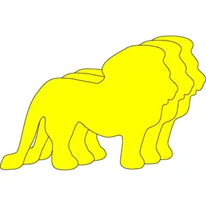 SHAPES ETC. Large Single Color Creative Foam Cut-Outs - Lion