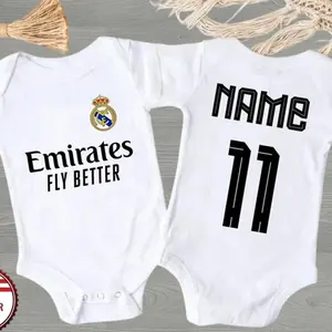 Real Madrid Baby Bodysuit, Soccer Fan Gift