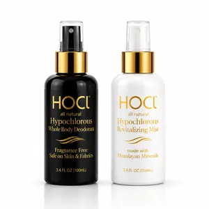 The travel edit bundle | 3.4oz HOCl revitalizing mist & whole body deodorant spray | TSA-friendly fragrance free face + skin care set