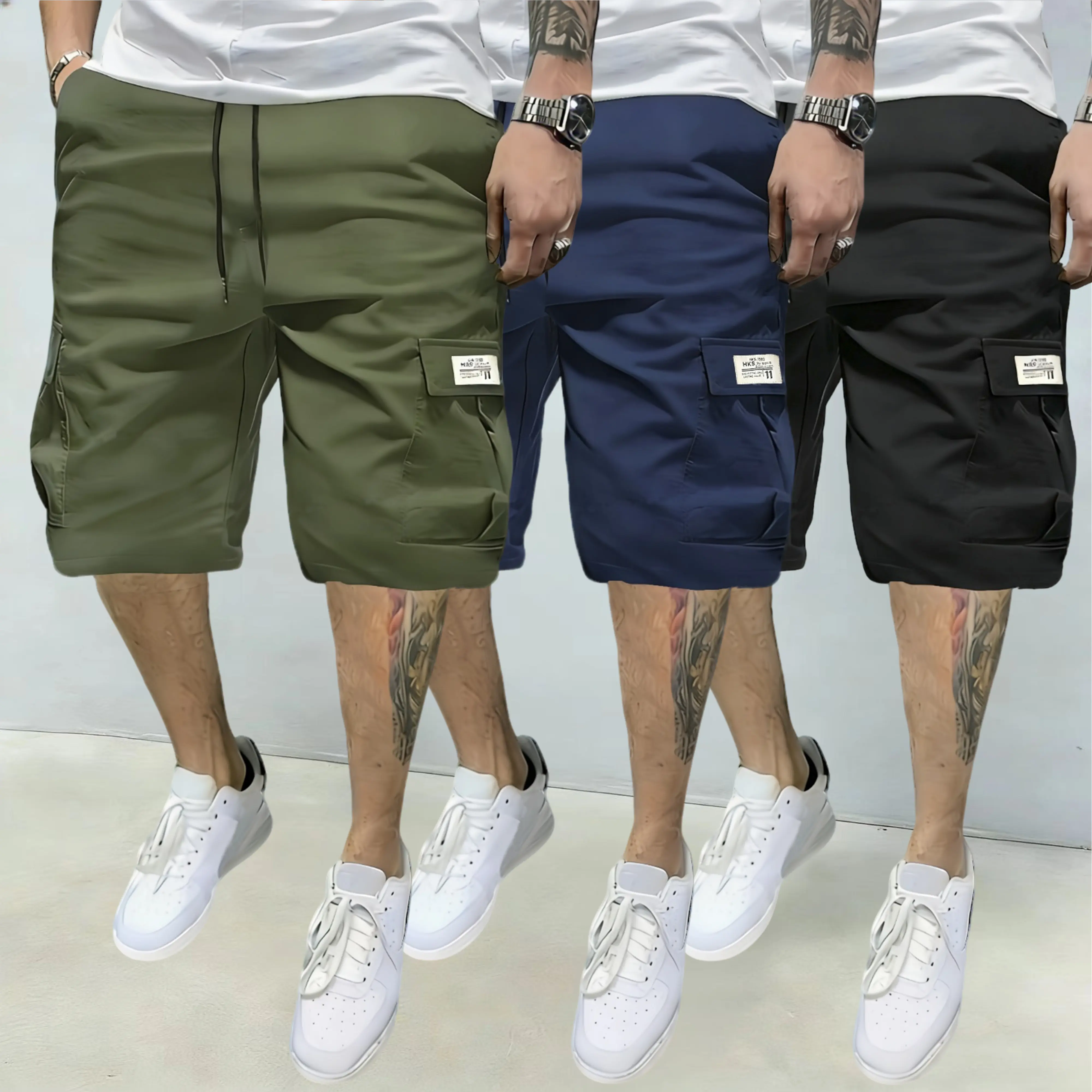 army green, dark blue, black