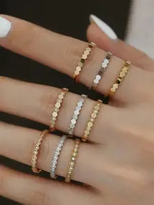 Women's 925 Sterling Silver Zircon Ring, Geometric Design, Perfect for Daily Wear & Parties, High-Quality Vintage Fine Jewelry Accessory, Geometric Rings