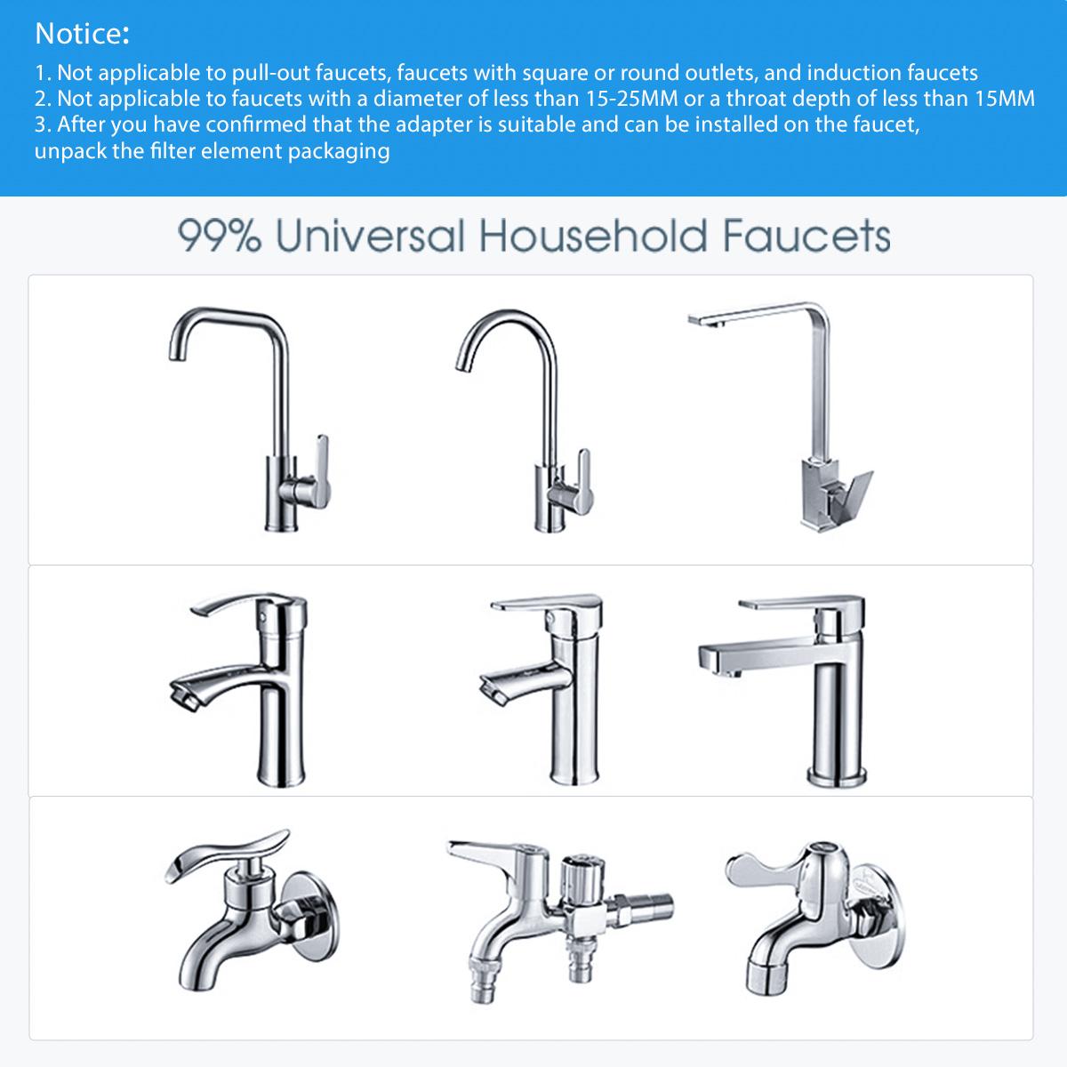 Visible Temperature Water Tap Purifier for Home Direct Drinking, Kitchen Front Filter, Dual Outlet Water Filter Visible Temperature Water Tap Purifier for Home Direct Drinking, Kitchen Front Filter, Dual Outlet Water Filter