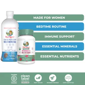 MaryRuth's AM to PM Multivitamin + Multimineral Bundle - Organic Women's Multivitamin Gummies & Liquid Nighttime Multimineral MaryRuth's AM to PM Multivitamin + Multimineral Bundle - Organic Women's Multivitamin Gummies & Liquid Nighttime Multimineral