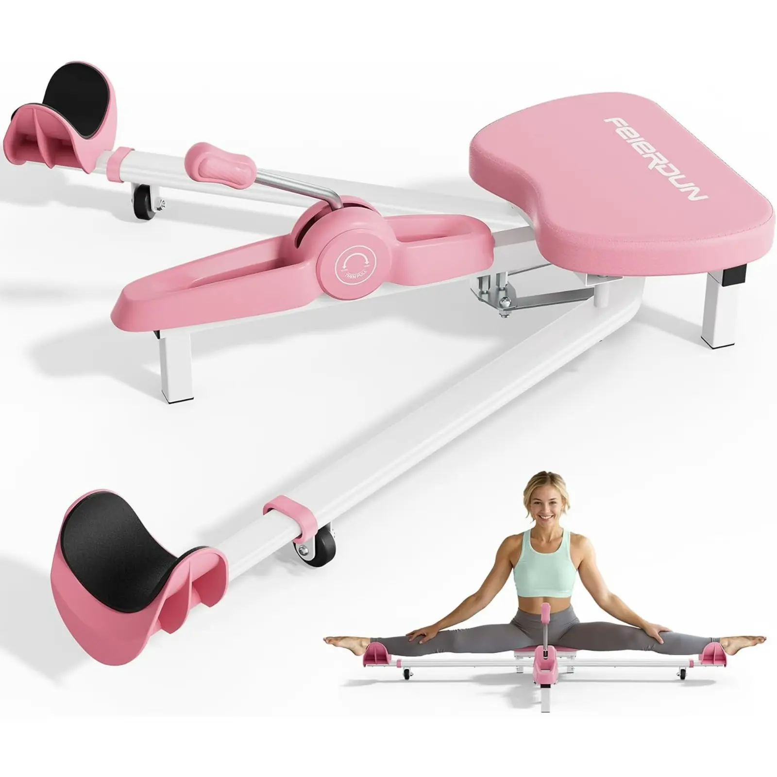Adjustable Leg Stretcher Machine with 6-Level Inclination System 330lbs Capacity