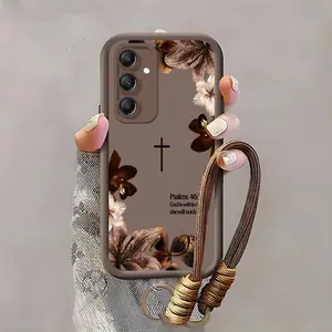 Suitable for [Galaxy A35 5g] high-end women's phone case🥰，a beautiful lanyard is included，Sophisticated Floral Patterns，drop-resistant and fingerprint-resistant YM99