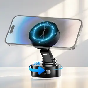 [2025] 360°  New Magnetic Phone Holder, Vacuum Suction Cup Phone Mount for Car, Adjustable and Foldable Multifunctional Cell Phone Accessories