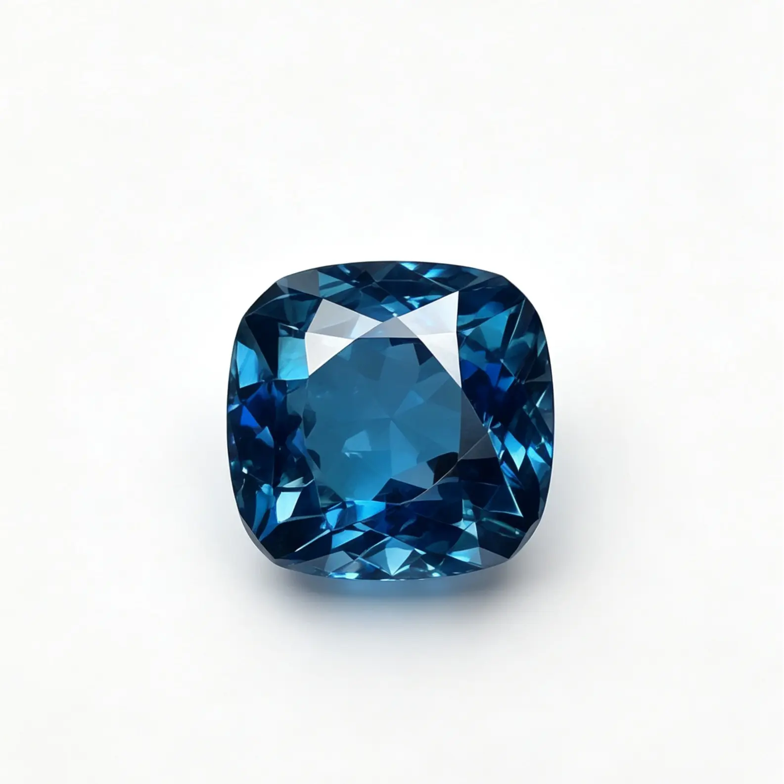 Natural London Blue Cushion Cut Topaz With Certificate