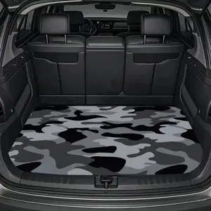 1pc Black and Gray Camouflage Style Car Trunk Mat | Durable, Easy to Clean, Enhances Interior Space, Universally Applicable,, Non-Slip, Decorative Car Accessory