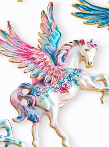 Creative Rainbow Pegasus Charm DIY Gift, Handmade Beaded Pen Chain Car Hanging Ornament, Indoor Decor, Keychain Pendant, Keychain Accessories, Diy Keychains, Cool Keychains