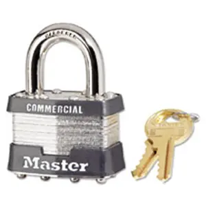 212 MAIN Master Lock 470-3KA-3753 4-Pin Tumbler Laminated Padlock with Key, Rustproof Pry Resistant Safety Lock, Automotive & Motorcycle Hardware