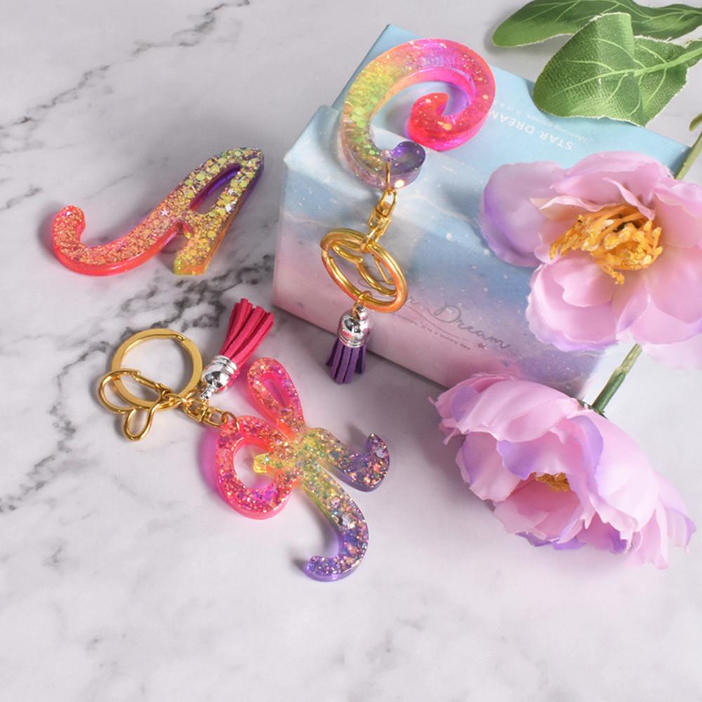 Alphabet Epoxy Resin Silicone Mold Letter Number Mould DIY Keychain Earring Pendant Epoxy Resin Jewelry Crafts Casting Mold