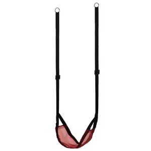 360 stand 360-Degree Rotatable Indoor-Outdoor Patio Tree Swing, PLAYBERG QI004560.RD Kids (Age 3+) Fun Hanging Mesh Fabric Swing with Adjustable Strap, Easy Setup, Red