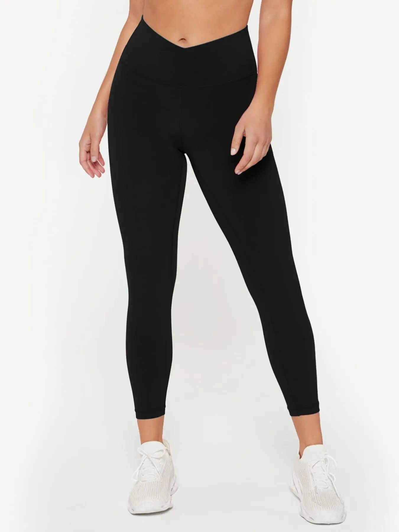 Women's Solid High Waist Sports Leggings, Casual Comfy Breathable & Thin High Stretch Yoga Legging, Ladies Sportswear Clothing for Indoor Outdoor Wear