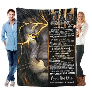 Gifts for Dad from Daughter to My Dad Blanket Best Gift for Fathers Day Birthday Christmas Valentines Day Bday Present Idea for Father Husband Men Him Healing Thoughts Throw Blanket Machine Washable Soft Flannel Material