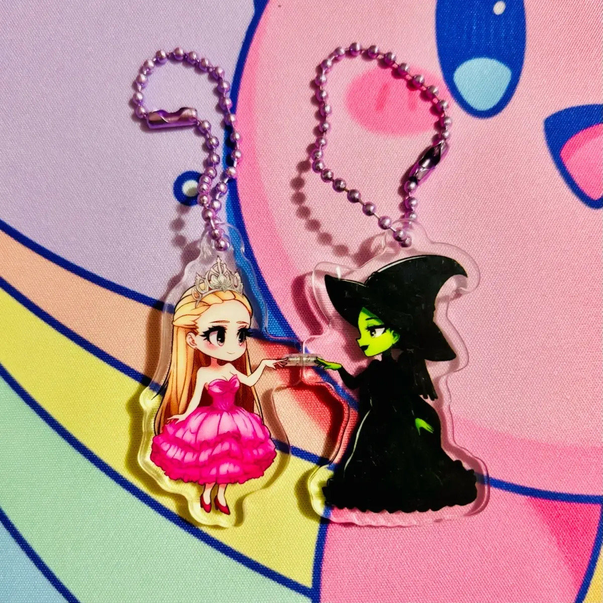 Wicked Elphaba and Glinda magnetic keychain Wicked Elphaba and Glinda magnetic keychain