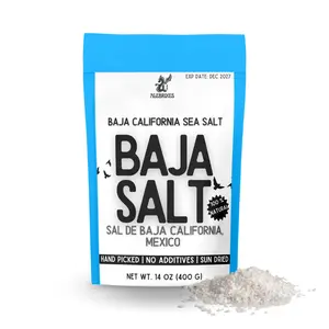 Alebrixes - Premium Grade Baja California Sea Salt 14 Oz (400g) | Unrefined 100% Natural Sea Salt | Sal de Mar de Baja California | Imported from Baja California, Mexico
