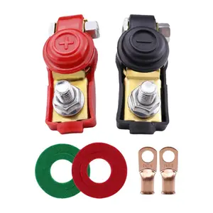 2x Terminals Clamp Battery Connector Battery Disconnect Terminals Battery Quick Release  Car Battery Cable Terminal