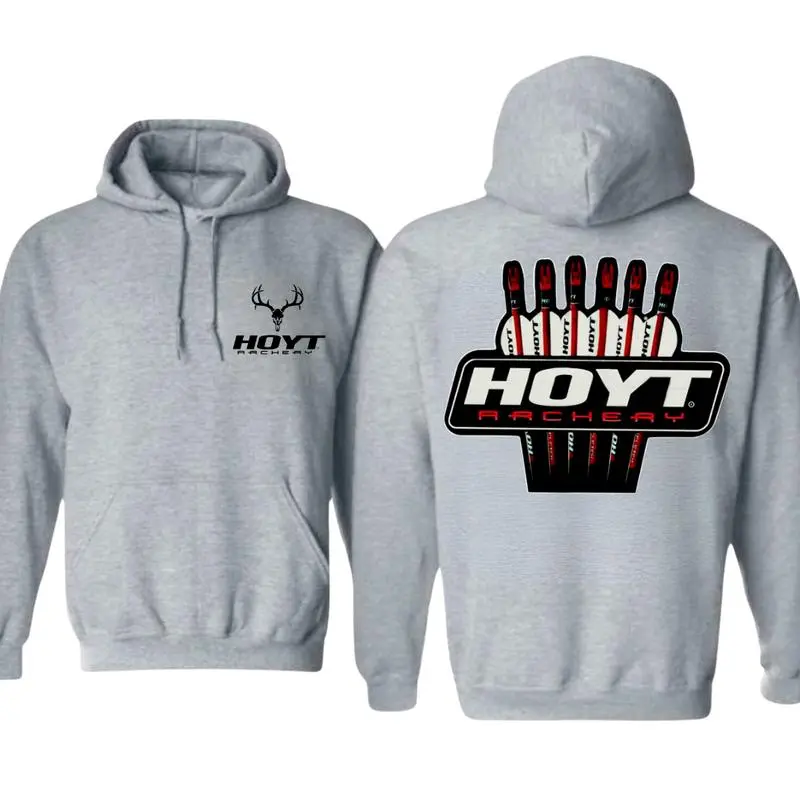 Archery Hunter 100% US Cotton Unisex Pullover Hoodie Classic Bowhunting Outdoor Style — Front Minimal Deer Antler Icon + Back Arrow Quiver Graphic, Rugged Sportsman Vibe, Soft Heavyweight Fabric, Relaxed American Fit - KitchenEra, Menswear, Sweatshirt