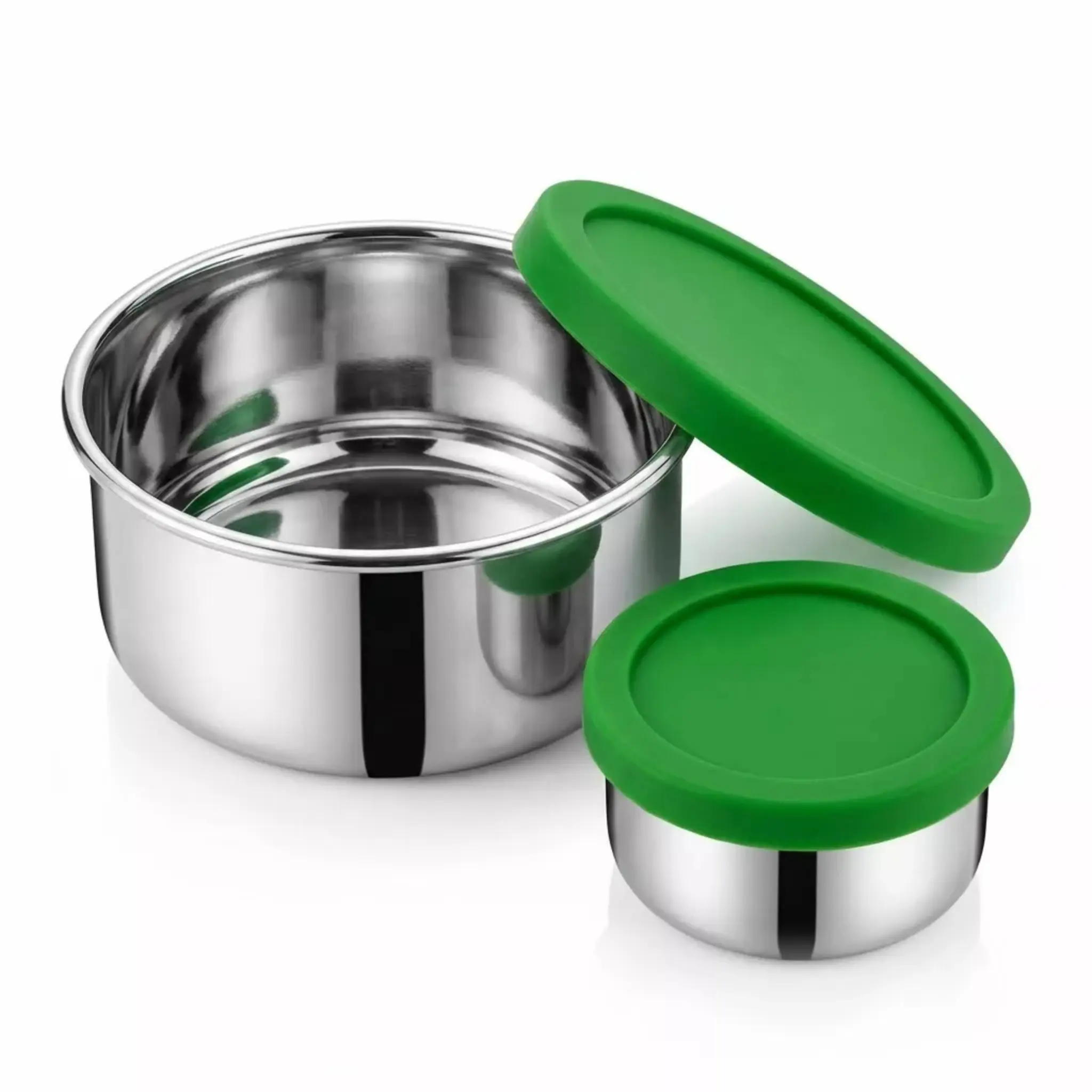 304 Medical-Grade Stainless Steel Food Containers Set with Food-Safe Silicone Lids - Airtight, Leakproof, Modern, Functional Kitchen Steel Bowls for Kitchen Enthusiasts’ On-the-Go Dips, Dressings
