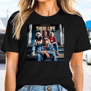 "Thug Life Golden Girls" 80s Unisex Tee - Classic TV Sitcom Vibe, Soft & Breathable, Great for Retro Outfits & Leisure Days
