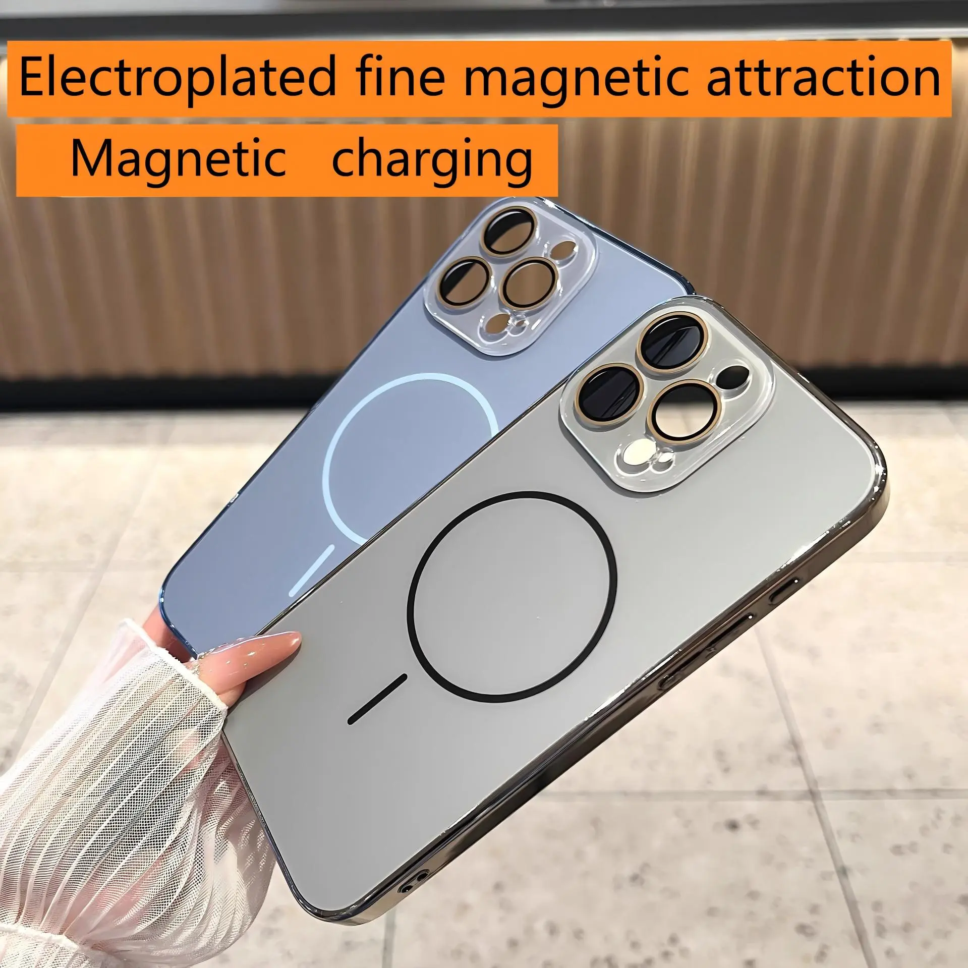 Electroplated MagSafe Polycarbonate-Aluminum Slim Magnetic Case for iPhone 11-17 Pro Max, Lightweight Shockproof Cover, Precise Fit, Magnetic Charging Compatible, US Local Fast Shipping Accessory, Accessories