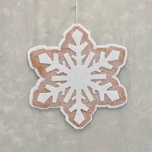 Frosted Giant Cookie Ornament Double Sided 16.5'' in Brown/White Style A | QG