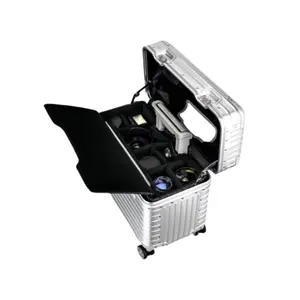 All Aluminum Rolling Camera Bag, Hard Shell Camera Case with Wheels, 2-in-1 Camera Luggage, Removable 4 Wheels, TSA Lock, Shockproof Carry On Photography Suitcase for Travel, Outdoor & Professional Use, Pilot case