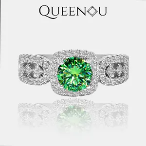 【290】1 Carat Colourful Synthetic Moissanite Ring – Elegant and Vibrant Choice for Special Events