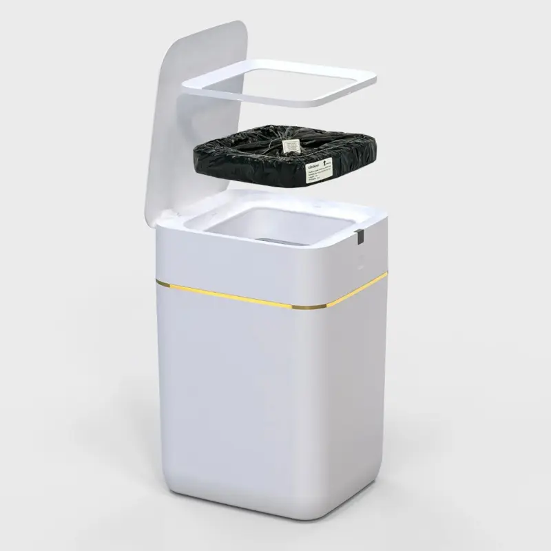 Self-Sealing Smart Motion Trash Can