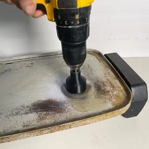 Grip2Spin Spins YOUR SCRUBBER for Burnt-On Food, Griddles, Skillets, Pans, Cookware, Grill Plates & Tough Kitchen Cleaning
