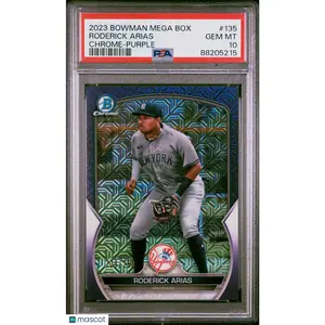 Roderick Arias 2023 Bowman Mega Box Chrome #135-Purple Refractor PSA 10 204/250