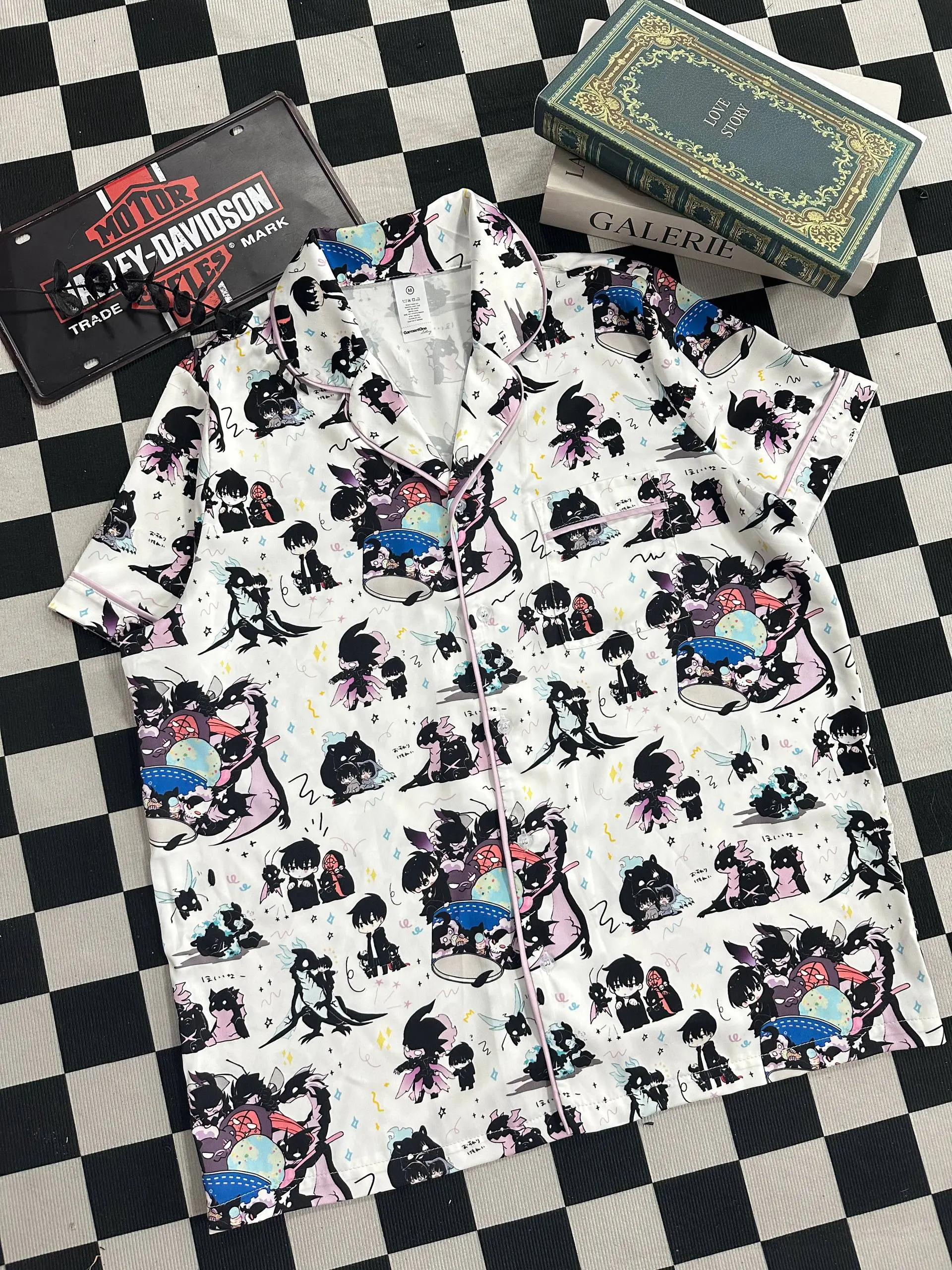 Solo Leveling Chibi Satin Short And Long Sleeve Set